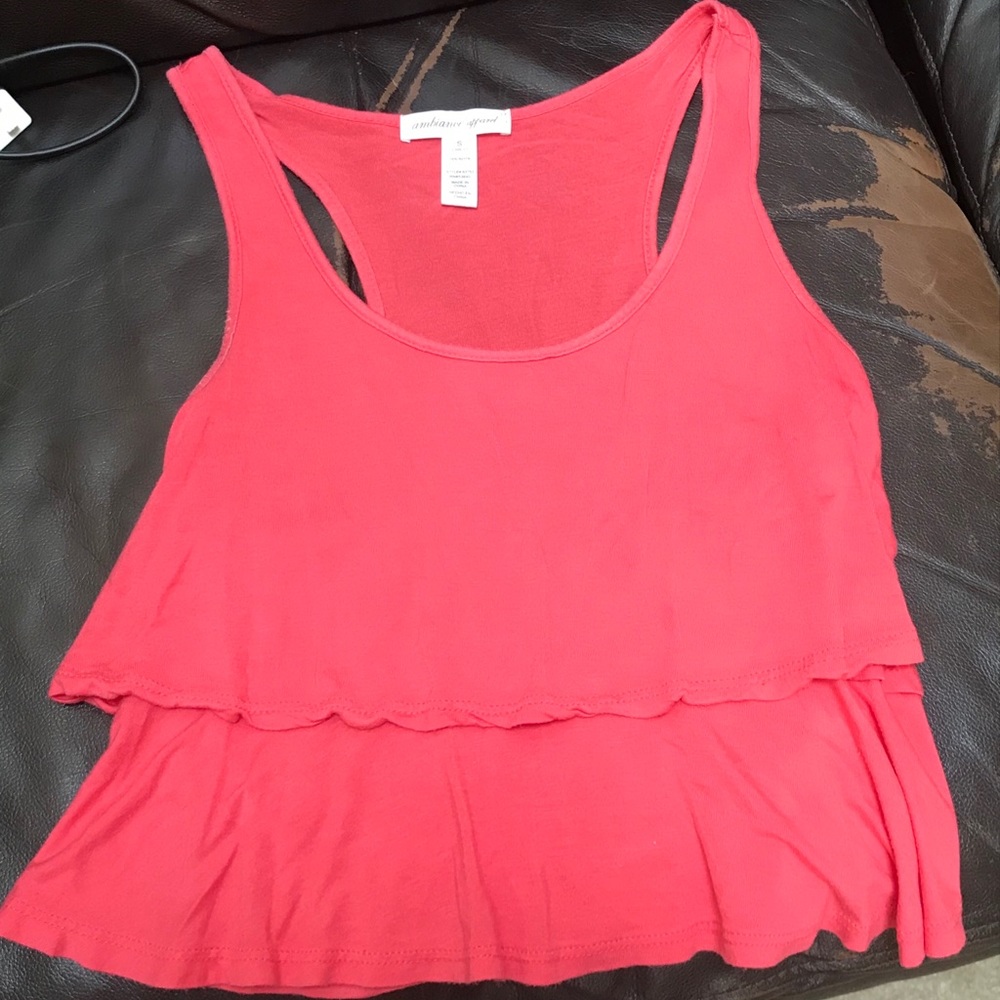 coral crop top